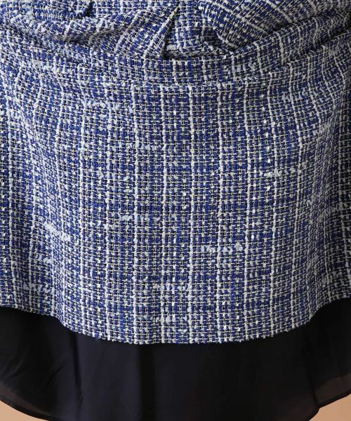Leilian / レリアン ミニ・ひざ丈スカート | ファンシーツイードタックフレアスカート | 詳細9