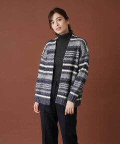 Leilian / レリアン カーディガン・ボレロ | マルチボーダースパンコールカーディガン