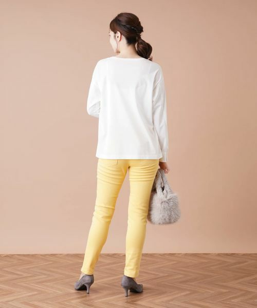 Leilian / レリアン カットソー | シャツ袖風プルオーバー | 詳細3