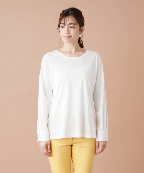 Leilian / レリアン カットソー | シャツ袖風プルオーバー | 詳細4