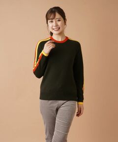 Leilian / レリアン ニット・セーター | 配色ラインクルーネックニット【Leilian by Eriko Nakamura】