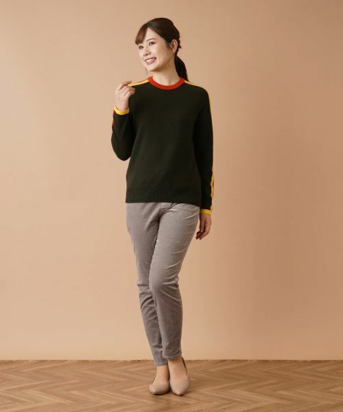 Leilian / レリアン ニット・セーター | 配色ラインクルーネックニット【Leilian by Eriko Nakamura】 | 詳細18