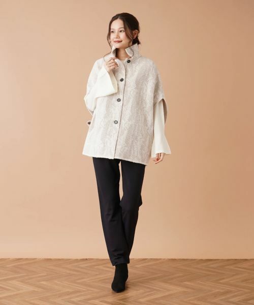 Leilian / レリアン テーラードジャケット | ステンカラーニットジャケット | 詳細4