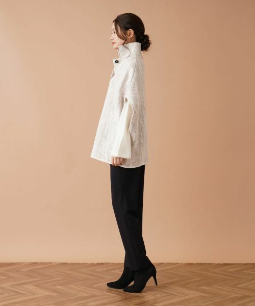 Leilian / レリアン テーラードジャケット | ステンカラーニットジャケット | 詳細5