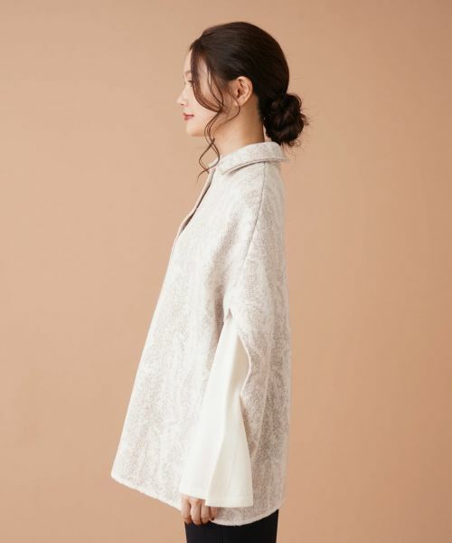 Leilian / レリアン テーラードジャケット | ステンカラーニットジャケット | 詳細8