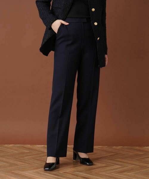 Leilian / レリアン その他パンツ | ストレートロングパンツ(ネイビー)