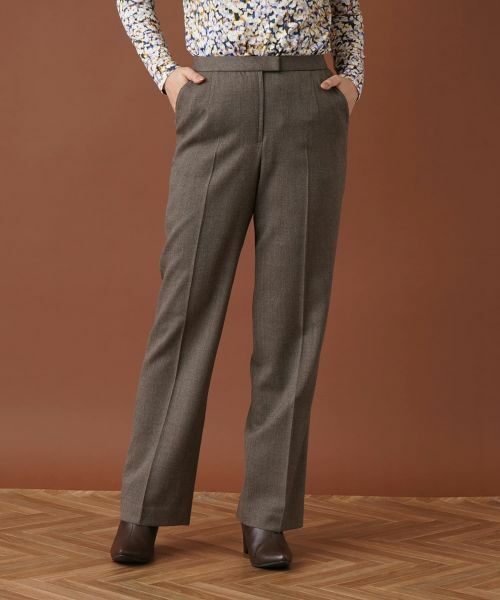 Leilian/レリアン ストレートロングパンツ ブラウン系 11(L) Leilian/レリアン ストレートロングパンツ ブラウン系 11(L)