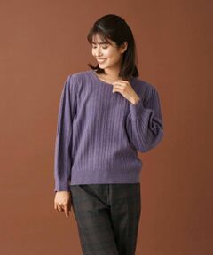 Leilian / レリアン ニット・セーター | 編み柄バルーンスリーブニット