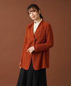 Leilian / レリアン テーラードジャケット | キルトピンニットジャケット【BONOTTO】