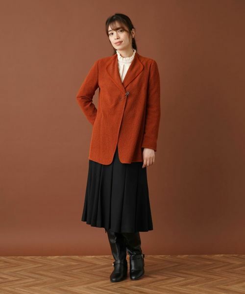 Leilian / レリアン テーラードジャケット | キルトピンニットジャケット【BONOTTO】 | 詳細1