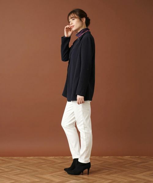 Leilian / レリアン テーラードジャケット | キルトピンニットジャケット【BONOTTO】 | 詳細14