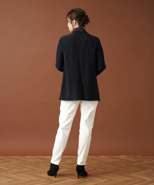 Leilian / レリアン テーラードジャケット | キルトピンニットジャケット【BONOTTO】 | 詳細15