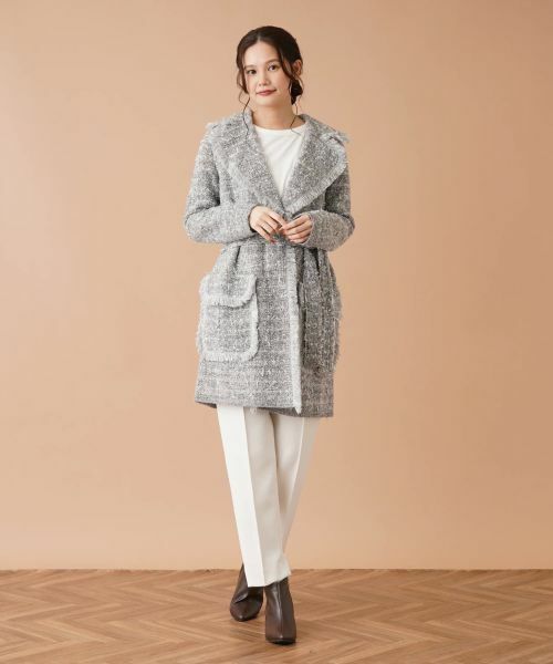 Leilian / レリアン その他アウター | ラメツイードコート | 詳細1