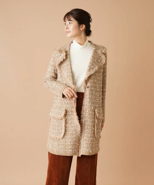 Leilian / レリアン その他アウター | ラメツイードコート | 詳細10