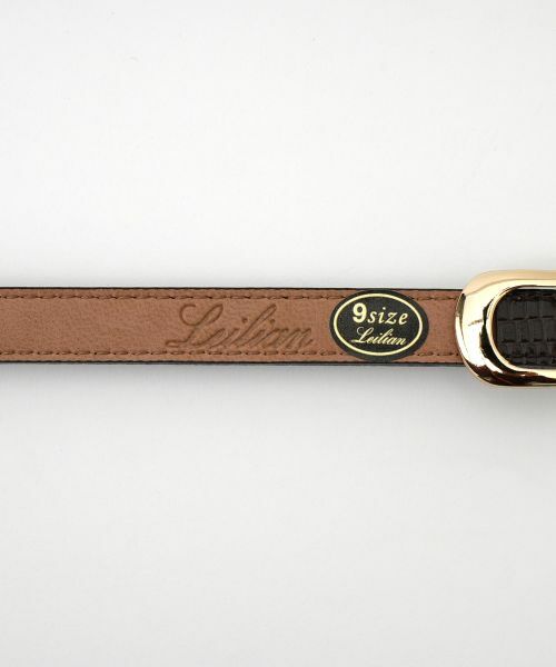 Leilian / レリアン ベルト・サスペンダー | 型押しレザー細ベルト | 詳細2