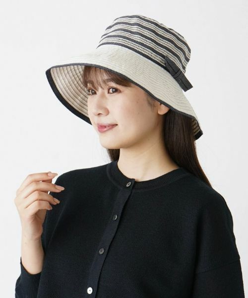 Leilian / レリアン ハット | ボーダー柄風【VECCHI】 | 詳細4