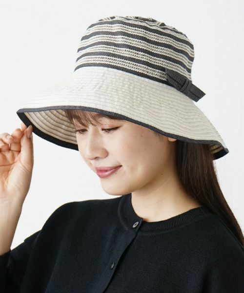 Leilian / レリアン ハット | ボーダー柄風【VECCHI】 | 詳細5