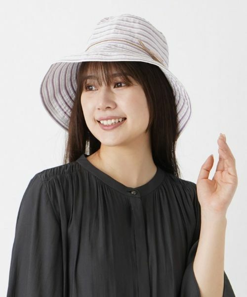 Leilian / レリアン ハット | ボーダー風ハット【VECCHI】 | 詳細5
