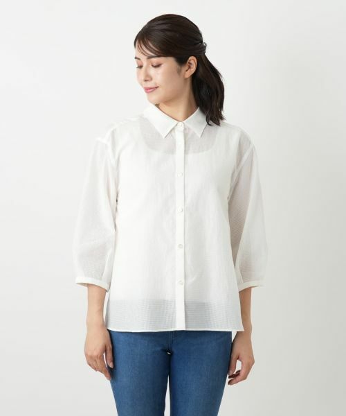 Leilian / レリアン シャツ・ブラウス | メッシュブラウス【Leilian WHITE LABEL】 | 詳細7
