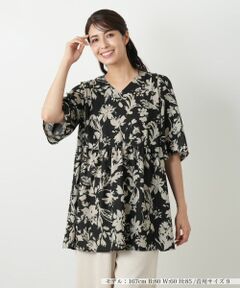 Leilian / レリアン シャツ・ブラウス | プリントフレアブラウス【Leilian WHITE LABEL】