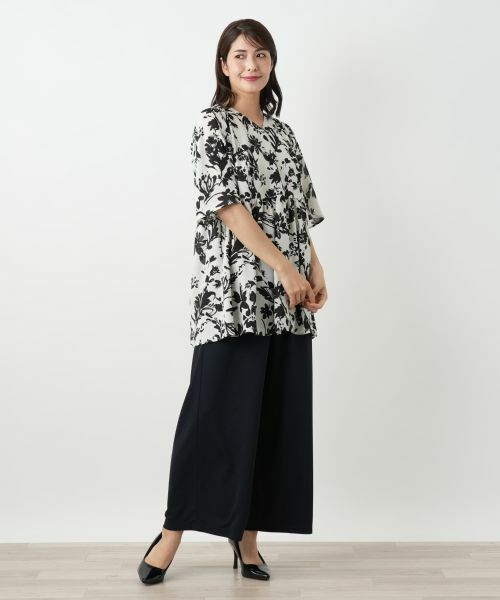 Leilian / レリアン シャツ・ブラウス | プリントフレアブラウス【Leilian WHITE LABEL】 | 詳細1