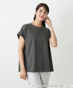 Leilian / レリアン Tシャツ | ロゴ刺繍Tシャツ【Leilian WHITE LABEL】