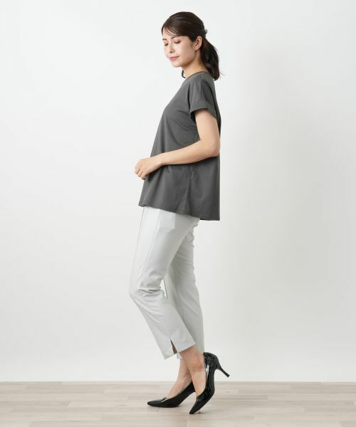 Leilian / レリアン Tシャツ | ロゴ刺繍Tシャツ【Leilian WHITE LABEL】 | 詳細2