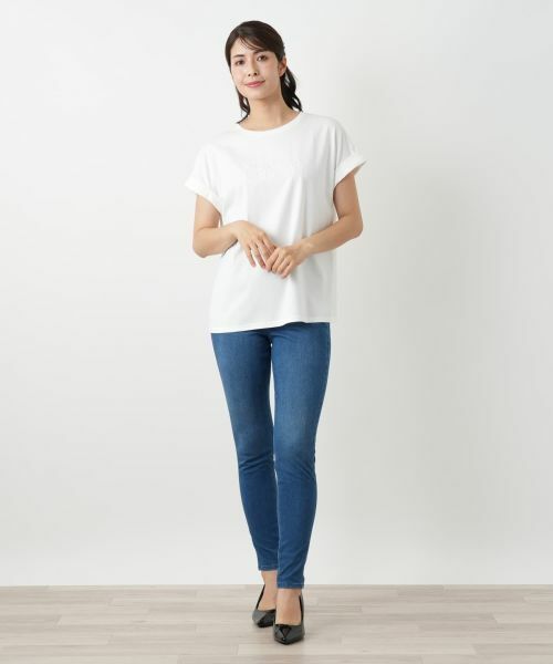 Leilian / レリアン Tシャツ | ロゴ刺繍Tシャツ【Leilian WHITE LABEL】 | 詳細9