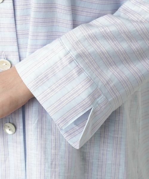 Leilian / レリアン シャツ・ブラウス | ボーダーオープンカラーブラウス【Leilian WHITE LABEL】 | 詳細11