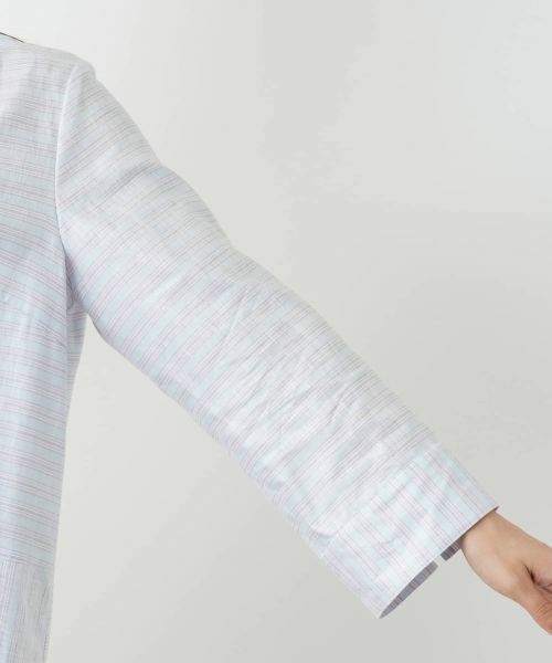 Leilian / レリアン シャツ・ブラウス | ボーダーオープンカラーブラウス【Leilian WHITE LABEL】 | 詳細9