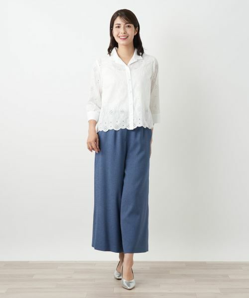 Leilian / レリアン シャツ・ブラウス | カットワーク刺繍ブラウス【Leilian WHITE LABEL】 | 詳細1