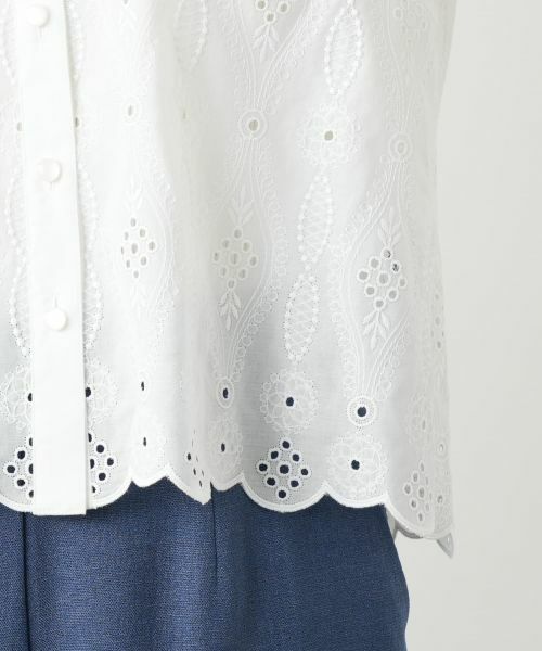 Leilian / レリアン シャツ・ブラウス | カットワーク刺繍ブラウス【Leilian WHITE LABEL】 | 詳細11