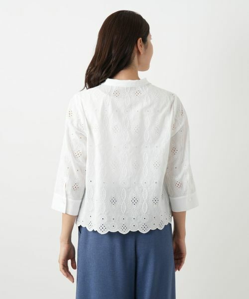 Leilian / レリアン シャツ・ブラウス | カットワーク刺繍ブラウス【Leilian WHITE LABEL】 | 詳細6