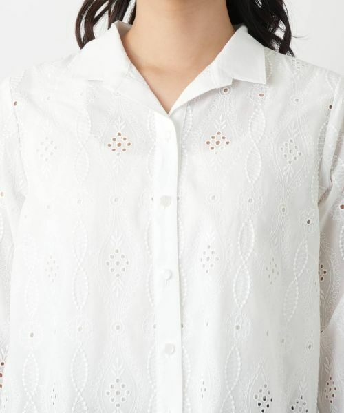 Leilian / レリアン シャツ・ブラウス | カットワーク刺繍ブラウス【Leilian WHITE LABEL】 | 詳細7
