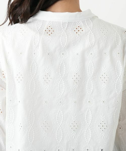 Leilian / レリアン シャツ・ブラウス | カットワーク刺繍ブラウス【Leilian WHITE LABEL】 | 詳細8