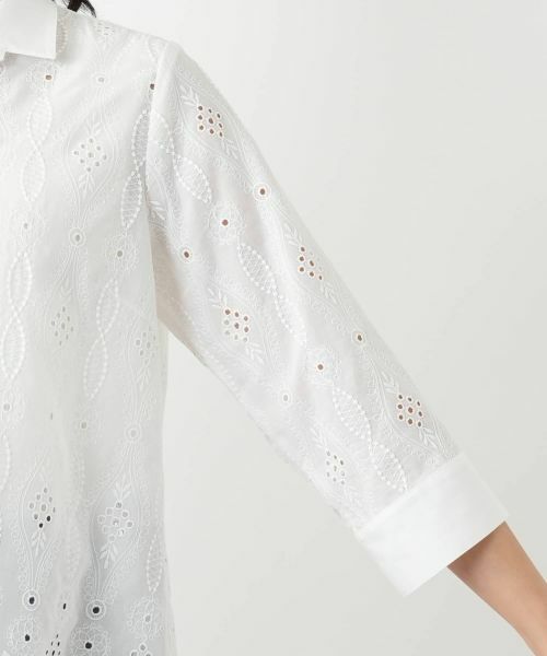 Leilian / レリアン シャツ・ブラウス | カットワーク刺繍ブラウス【Leilian WHITE LABEL】 | 詳細9