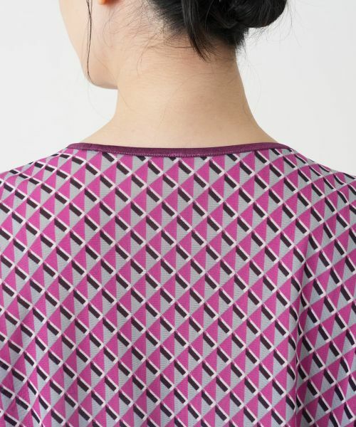 Leilian / レリアン カットソー | 幾何学柄クルーネックカットソー | 詳細14