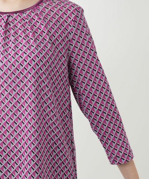 Leilian / レリアン カットソー | 幾何学柄クルーネックカットソー | 詳細15