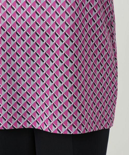 Leilian / レリアン カットソー | 幾何学柄クルーネックカットソー | 詳細16