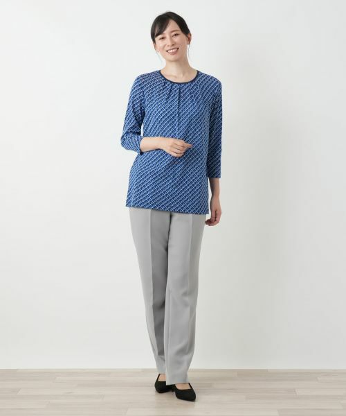 Leilian / レリアン カットソー | 幾何学柄クルーネックカットソー | 詳細4