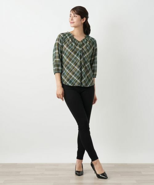 Leilian / レリアン シャツ・ブラウス | チェックフレアブラウス | 詳細1