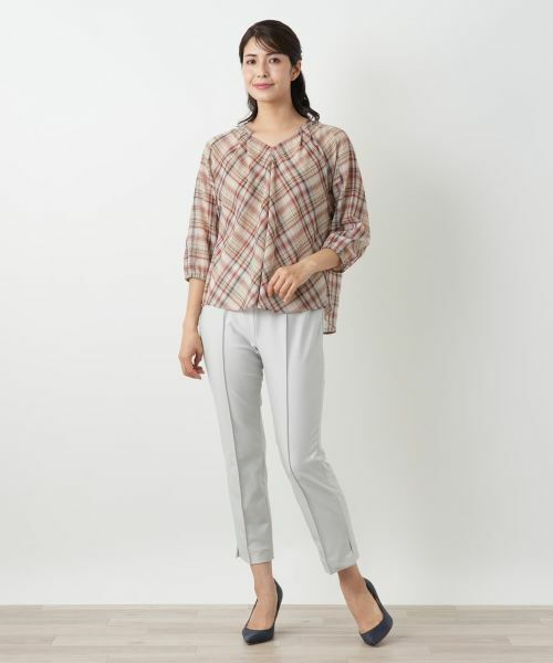 Leilian / レリアン シャツ・ブラウス | チェックフレアブラウス | 詳細4