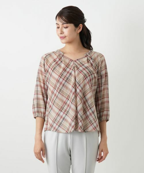 Leilian / レリアン シャツ・ブラウス | チェックフレアブラウス | 詳細7
