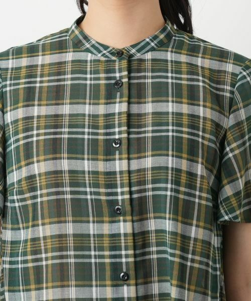 Leilian / レリアン シャツ・ブラウス | プリーツ切替チェックブラウス | 詳細10