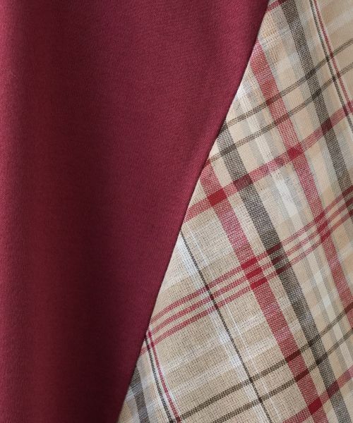 Leilian / レリアン カットソー | チェック切替フレアカットソー | 詳細14