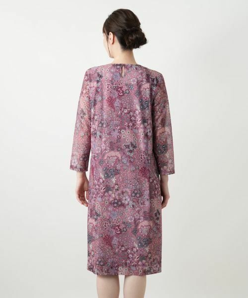 Leilian / レリアン ドレス | 洗えるプリントフレアワンピース【BINDA】【パワーネット素材】 | 詳細10