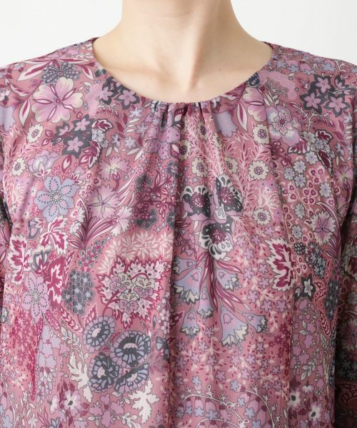 Leilian / レリアン ドレス | 洗えるプリントフレアワンピース【BINDA】【パワーネット素材】 | 詳細11