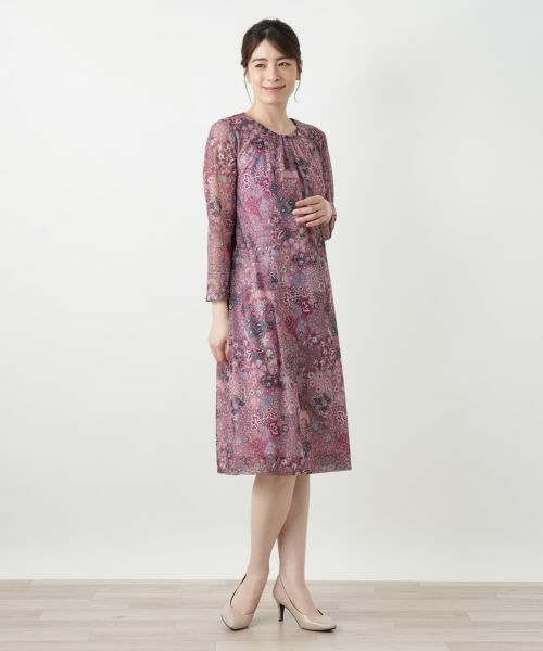 Leilian / レリアン ドレス | 洗えるプリントフレアワンピース【BINDA】【パワーネット素材】 | 詳細5