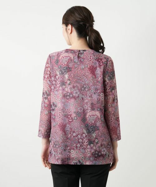 Leilian / レリアン カットソー | プリントピンタックカットソー【BINDA】 | 詳細10