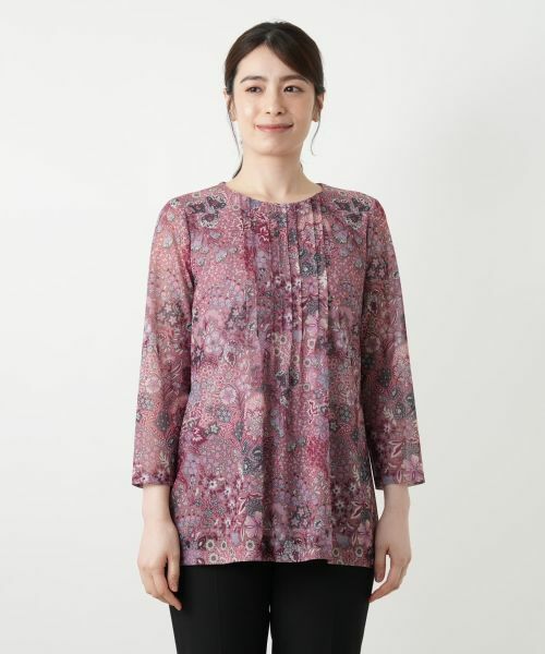 Leilian / レリアン カットソー | プリントピンタックカットソー【BINDA】 | 詳細8